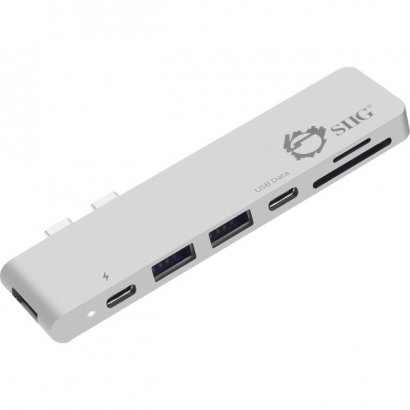 SIIG Thunderbolt 3 USB-C Hub HDMI with Card Reader & PD Adapter - Silver JU-TB0412-S1