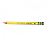 Dixon Ticonderoga Beginners Wood Pencil w/Eraser, HB #2, Yellow, Dozen DIX13308