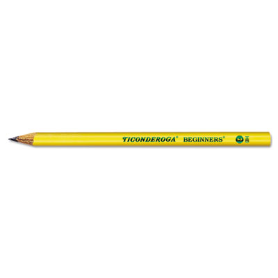 Dixon Ticonderoga Beginners Woodcase Pencil with Microban Protection, HB (#2), Black Lead, Yellow Barrel, Dozen DIX13080