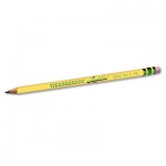 Dixon Ticonderoga Laddie Woodcase Pencil w/ Eraser, HB #2, Yellow, Dozen DIX13304