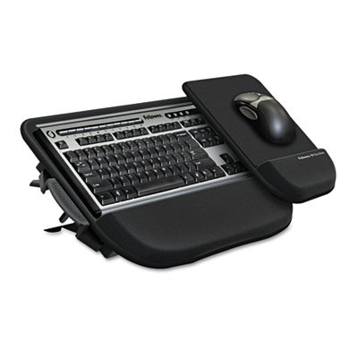 Fellowes Tilt 'n Slide Keyboard Manager with Comfort Glide, 19-1/2w x 11-1/2d, Black FEL8060201
