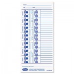 Lathem Time Time Card for Lathem Models 900E/1000E/1500E/5000E, White, 100/Pack LTHE100