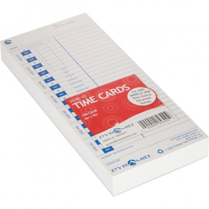 Pyramid Time Card for Models 3500, 3600SS & 3700 35100-10