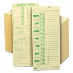 Tops Time Card for Pyramid Model 331-10, Weekly, Two-Sided, 3 1/2 x 8 1/2, 500/Box