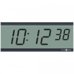 Pyramid TimeTrax Sync 2.5in x 6 Digit LCD Battery Operated Digital Wall Clock S9D3L6LBXB