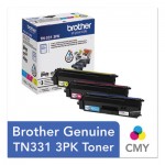 Brother Toner, 1,500 Page-Yield, Cyan/Magenta/Yellow BRTTN3313PK