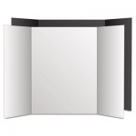 Too Cool Tri-Fold Poster Board, 36 x 48, Black/White, 6/PK GEO27135