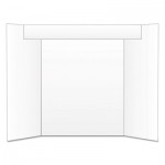 GEO27367 Too Cool Tri-Fold Poster Board, 24 x 36, White/White GEO27367