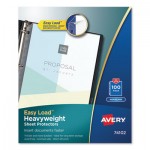 Avery Top-Load Poly Sheet Protectors, Heavy Gauge, Letter, Nonglare, 100/Box AVE74102