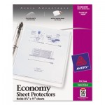 Avery Top-Load Sheet Protector, Economy Gauge, Letter, Semi-Clear, 50/Box AVE74098