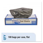 Stout by Envision Total Recycled Content Plastic Trash Bags, 30 gal, 1.3 mil, 30" x 39", Brown/Black, 100