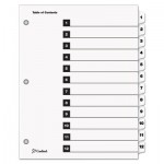 Cardinal Traditional OneStep Index System, 12-Tab, 1-12, Letter, White, 12/Set CRD61213