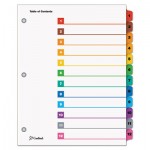 Cardinal Traditional OneStep Index System, 12-Tab, 1-12, Letter, Multicolor, 12/Set CRD61218