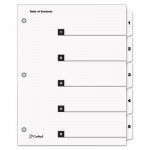 Cardinal Traditional OneStep Index System, 5-Tab, 1-5, Letter, White, 5/Set CRD60513