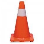 Tatco Traffic Cone, 18h x 10w x 10d, Orange/Silver TCO25500