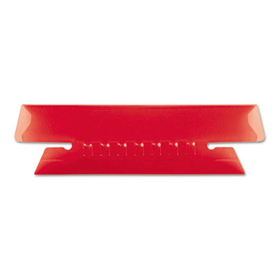 Pendaflex 43 1/2 RED Transparent Colored Tabs For Hanging File Folders, 1/3-Cut Tabs, Red, 3.5" Wide