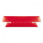 Pendaflex 43 1/2 RED Transparent Colored Tabs For Hanging File Folders, 1/3-Cut Tabs, Red, 3.5" Wide