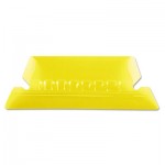 Pendaflex 42 YEL Transparent Colored Tabs For Hanging File Folders, 1/5-Cut Tabs, Yellow, 2" Wide, 25/Pack PFX42YEL