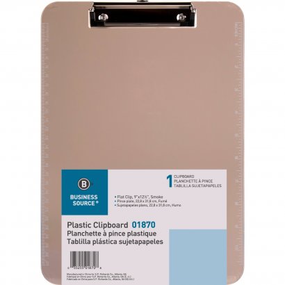 Business Source Transparent Plastic Clipboard 01870