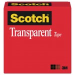 Scotch 600 Transparent Tape, 1" x 2592", 3" Core, Clear MMM60012592