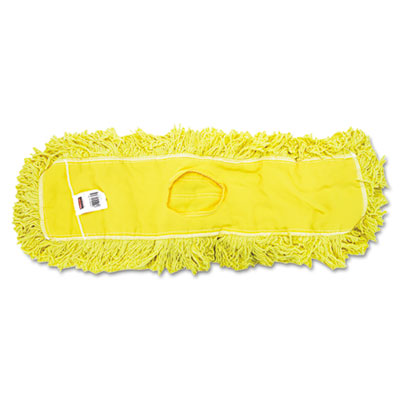 Rubbermaid Commercial FGJ15300YL00 Trapper Commercial Dust Mop, Looped-end Launderable, 5" x 24", Yellow RCPJ15300YEL