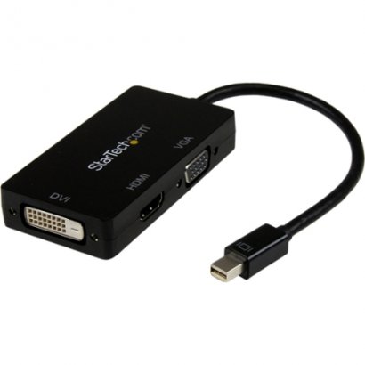 StarTech Travel A/V adapter: 3-in-1 Mini DisplayPort to VGA DVI or HDMI Converter MDP2VGDVHD