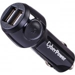 CyberPower Travel Charger (2) 2.1A USB Port - DC Auto Power Plug CPTDC2U