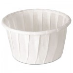 SCC 125U Treated Paper Souffle Portion Cups, 1 1/4 oz., White, 250/Bag SCC125U