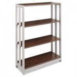 LITSH735MOC Trento Line Bookcase, Three-Shelf, 31-1/2w x 11-5/8d x 43-1/4h, Mocha LITTR735MOC