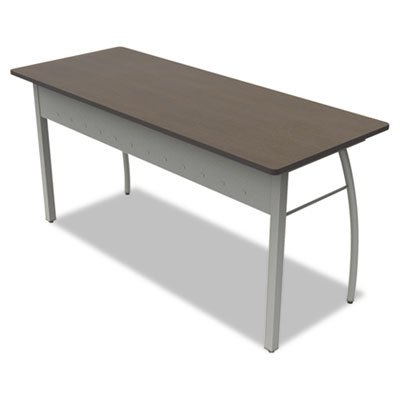 LITSH742MOC Trento Line Rectangular Desk, 59-1/8w x 23-5/8d x 29-1/2h, Mocha/Gray LITTR742MOC