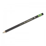 Dixon Tri-Conderoga Pencil with Microban Protection, HB (#2), Black Lead, Black Barrel, Dozen DIX22500