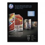 HP Tri-Fold Laser Brochure Paper, 97 Brightness, 40lb, 8-1/2 x 11, White, 150 /Pack HEWQ6612A