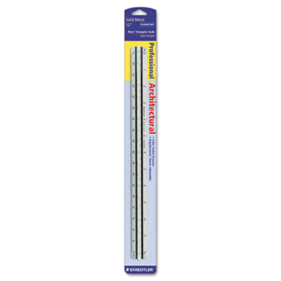 Staedtler 987 18-31BK Triangular Scale for Architects, Color-Coded Grooves, 12 inches STD9871831BK