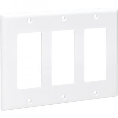 Tripp Lite Triple-Gang Faceplate, Decora Style - Vertical, White N042D-300-WH