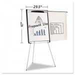 Tripod Extension Bar Magnetic Dry-Erase Easel, 39" to 72" High, Black/Silver BVCEA23066720