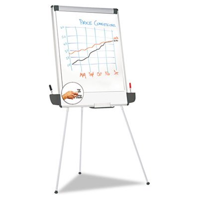 UNV43031 Tripod Style Dry Erase Easel, 29 x 41, White/Gray UNV43031