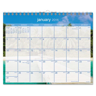 At-A-Glance Tropical Escape Wall Calendar, 15 x 12, 2016 AAGDMWTE828