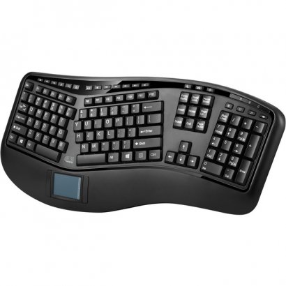 Adesso Tru-Form - 2.4GHz Wireless Ergonomic Touchpad Keyboard WKB-4500UB