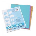 Pacon Tru-Ray Construction Paper, 76 lbs., 9 x 12, Assorted, 50 Sheets/Pack PAC102940