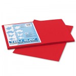 Pacon Tru-Ray Construction Paper, 76 lbs., 12 x 18, Holiday Red, 50 Sheets/Pack PAC102994