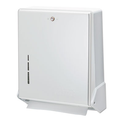 San Jamar True Fold C-Fold/Multifold Paper Towel Dispenser, 11.63 x 5 x 14.5, White SJMT1905WH