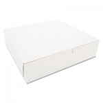 SCH 0969 Tuck-Top Bakery Boxes, 10w x 10d x 2 1/2h, White, 250/Carton SCH0969