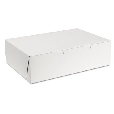SCH 1025 Tuck-Top Bakery Boxes, 14w x 10d x 4h, White, 100/Carton SCH1025