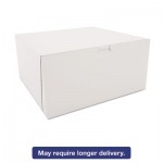 SCH 0989 Tuck-Top Bakery Boxes, White, Paperboard, 12 x 12 x 6 SCH0989