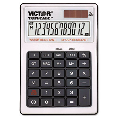 Victor TUFFCALC Desktop Calculator, 12-Digit LCD VCT99901