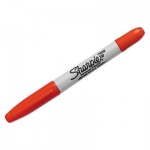 Sharpie Twin-Tip Permanent Marker, Fine/Ultra Fine Point, Red SAN32002