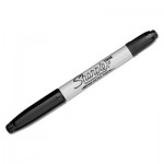 Sharpie Twin-Tip Permanent Marker, Fine/Ultra Fine Point, Black SAN32001