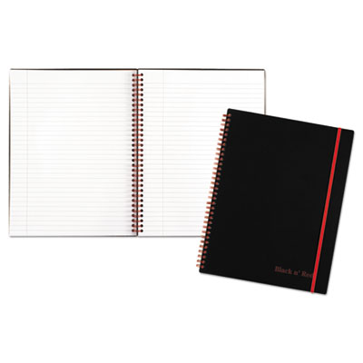Black n' Red Twin Wire Poly Cover Notebook, Wide/Legal Rule, Black Cover, 11 x 8.5, 70 Sheets JDKK66652