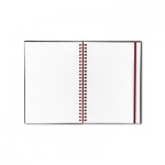 Black n' Red Twin Wire Poly Cover Notebook, Legal Rule, 5 5/8 x 8 1/4, White, 70 Sheets