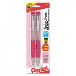 Pentel PD277TBP2C-BC Twist-Erase CLICK Mechanical Pencil, 0.7 mm, HB (#2.5), Black Lead, Pink Barrel, 2/Pack